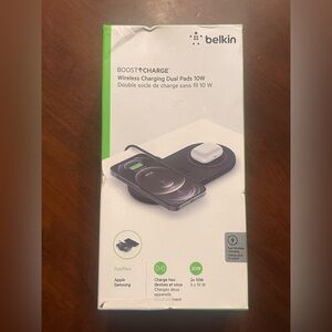 Belkin BoostCharge Dual Wireless Charger 10W - Black NIB